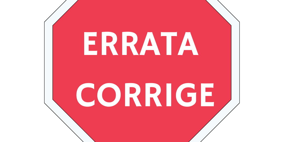 ERRATA CORRIGE